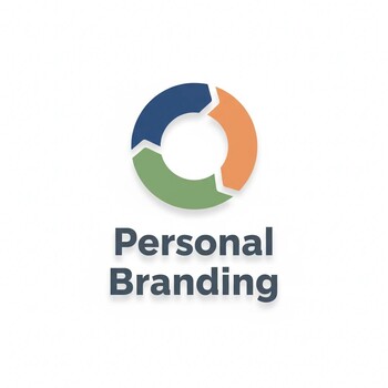 Circular personal branding diagram showing the continuous process of building visibility, trust, and authority